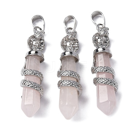 Natural Rose Quartz Pendants G-A241-01P-19-1