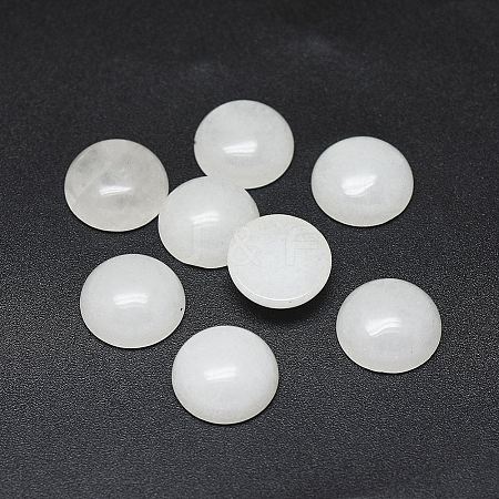 Natural White Jade Cabochons G-G788-A-11-1