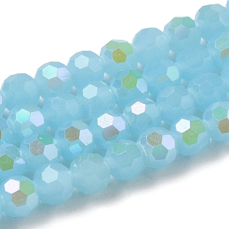 Imitation Jade Glass Beads Strands EGLA-A035-J8mm-L04-1