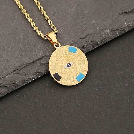 Stainless Steel Enamel Necklace PW23033144344-1