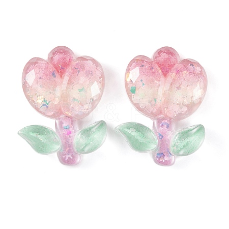 Transparent Epoxy Resin Flower Decoden Cabochons CRES-M034-01E-1