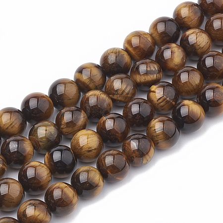 Natural Tiger Eye Beads Strands X-G-S333-6mm-001-1