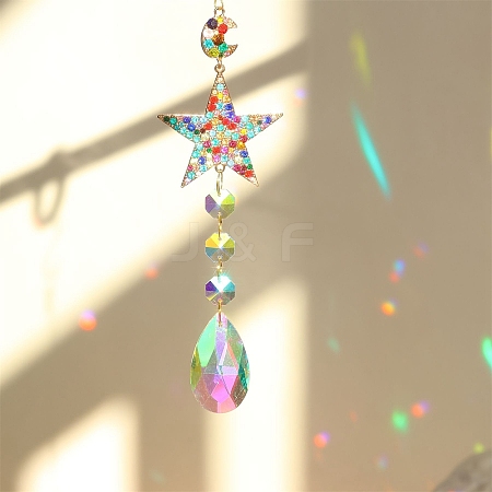 Alloy Rhinestones Hanging Ornaments PW-WG64A37-02-1