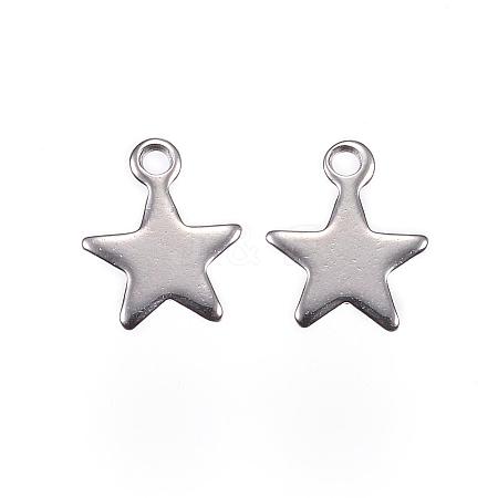 Tarnish Resistant 201 Stainless Steel Charms STAS-F039-04A-P-1