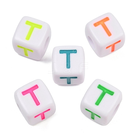 Opaque Acrylic Enamel European Beads AC-ACBA1794-04T-1