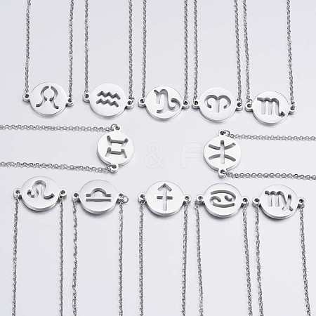 304 Stainless Steel Pendant Necklaces NJEW-K081-P-1
