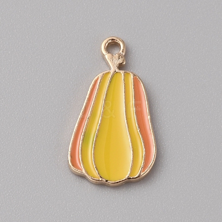 Thanksgiving Day Alloy Enamel Pendants PALLOY-WH0107-02F-KCG-1