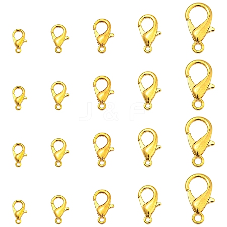 100Pcs 5 Styles Zinc Alloy Lobster Claw Clasps FIND-YW0006-16-1