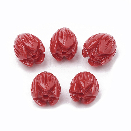 Dyed Synthetic Coral Beads X-CORA-N002-B-04E-1