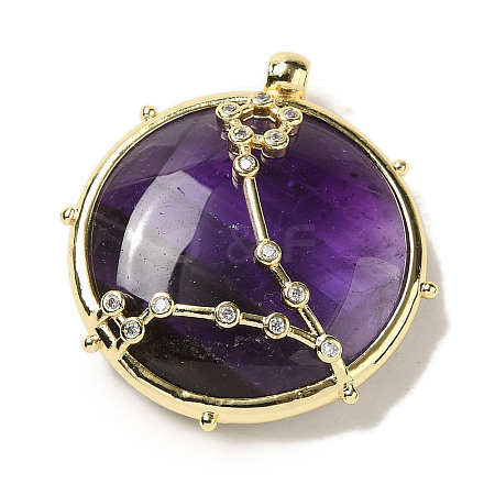 Constellation Natural Amethyst Pendants G-A300-E01-1