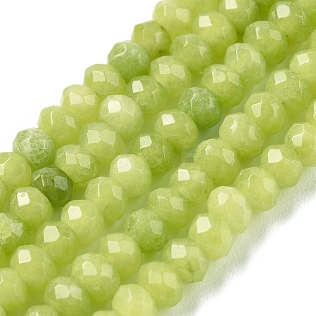 Dyed Natural Malaysia Jade Rondelle Beads Strands X-G-E316-2x4mm-41-1