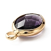 Faceted Glass Pendants KK-WH0046-59G-02-2