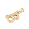 304 Stainless Steel Pendants STAS-F235-01G-B-2