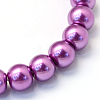 Baking Painted Pearlized Glass Pearl Round Bead Strands HY-Q003-6mm-16-2