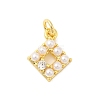 Real 18K Gold Plated Rack Plating Brass Micro Pave Cubic Zirconia Pendants KK-S396-02B-1