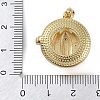 Brass Cubic Zirconia with Glass Pendents KK-Q815-09G-3