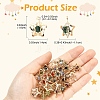 40Pcs 8 Colors Rhinestone Pendants IFIN-YW0003-95-3