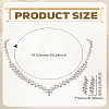1 Set Iron Jewerly Sets. Rhinestone Necklace & Stud Earring Sets SJEW-LP0001-32S-2