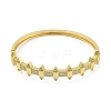 Brass Micro Pave Clear Cubic Zirconia Hinged Bangles for Women BJEW-S168-05G-3