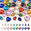  40Pcs 20 Styles Faceted Glass Rhinestone Pendants GLAA-TA0001-44-1