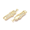 Religion Brass Micro Pave Clear Cubic Zirconia Pendants KK-N287-46D-G-2