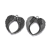 Tibetan Style Alloy Wing Large Pendants X-TIBEP-S100-B-NR-2
