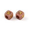 Plating Acrylic Beads OACR-N140-01B-K-2