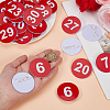 1 Set Round ABS Plastic Number Brooches Sets JEWB-OC0001-02B-3