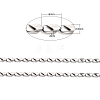 3.28 Feet 304 Stainless Steel Link Chains X-CHS-K002-25-2