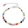 Handmade Millefiori Glass Beads Anklets AJEW-AN00341-02-1