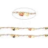 Handmade Eco-friendly Brass Enamel Moon with Evil Eye & Heart Charms Chain CHC-E025-25G-1-3