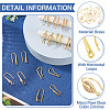 20Pcs 10 Styles Brass Earring Hooks KK-TA0002-46-5