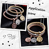 3Pcs 3 Colors Zinc Alloy Charm Bracelets BJEW-SC0001-56-6