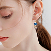 32Pcs 4 Styles Brass Pave Clear Cubic Zirconia Earring Hooks KK-BBC0025-69-5