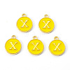 Golden Plated Alloy Enamel Charms ENAM-S118-09X-1