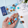 25Pcs 5 Styles Silicone Beads SIL-SC0002-08-3