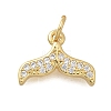 Brass Micro Pave Cubic Zirconia Pendants KK-D431-005B-G-1