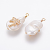 Natural Cultured Freshwater Pearl Pendants PEAR-F014-01G-D-2