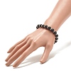 Natural Lava Rock Stretch Bracelet with Crystal Rhinestone Beads BJEW-JB08191-02-3