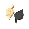 304 Stainless Steel Split Pendants STAS-M114-02GEB-2