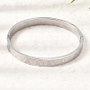 304 Stainless Steel Roman Numerals Hinged Cuff Bangles for Women SA-CBAC920-12P-1