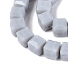 Opaque Glass Beads Strands GLAA-R041-8x8mm-C07-3