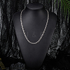 1Pc 304 Stainless Steel Cuban Link Chain Necklaces for Men Women NJEW-BM0001-08D-4