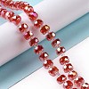 Transparent Electroplate Glass Beads Strands GLAA-E036-01D-2