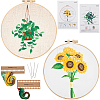 2 Sets 2 Styles DIY Embroidery Kits DIY-GF0009-97A-1
