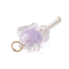 5Pcs Acrylic & Glass Pendants PALLOY-JF03526-01-4