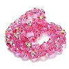 Electroplate Baking Paint Glass Beads Strands X1-EGLA-K061-12A-AB10-2