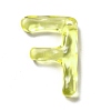 Transparent Resin Alphabet Pendants RESI-C028-02F-2