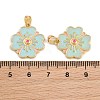 Brass with Enamel Pendants KK-CBA415D-04G-3