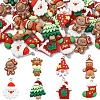40Pcs 8 Styles Christmas Opaque Resin Pendants RESI-YW0005-54-1